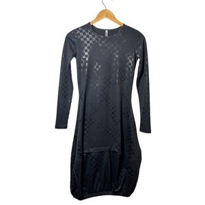 Ginger Black Long Sleeve Balloon Dress‎